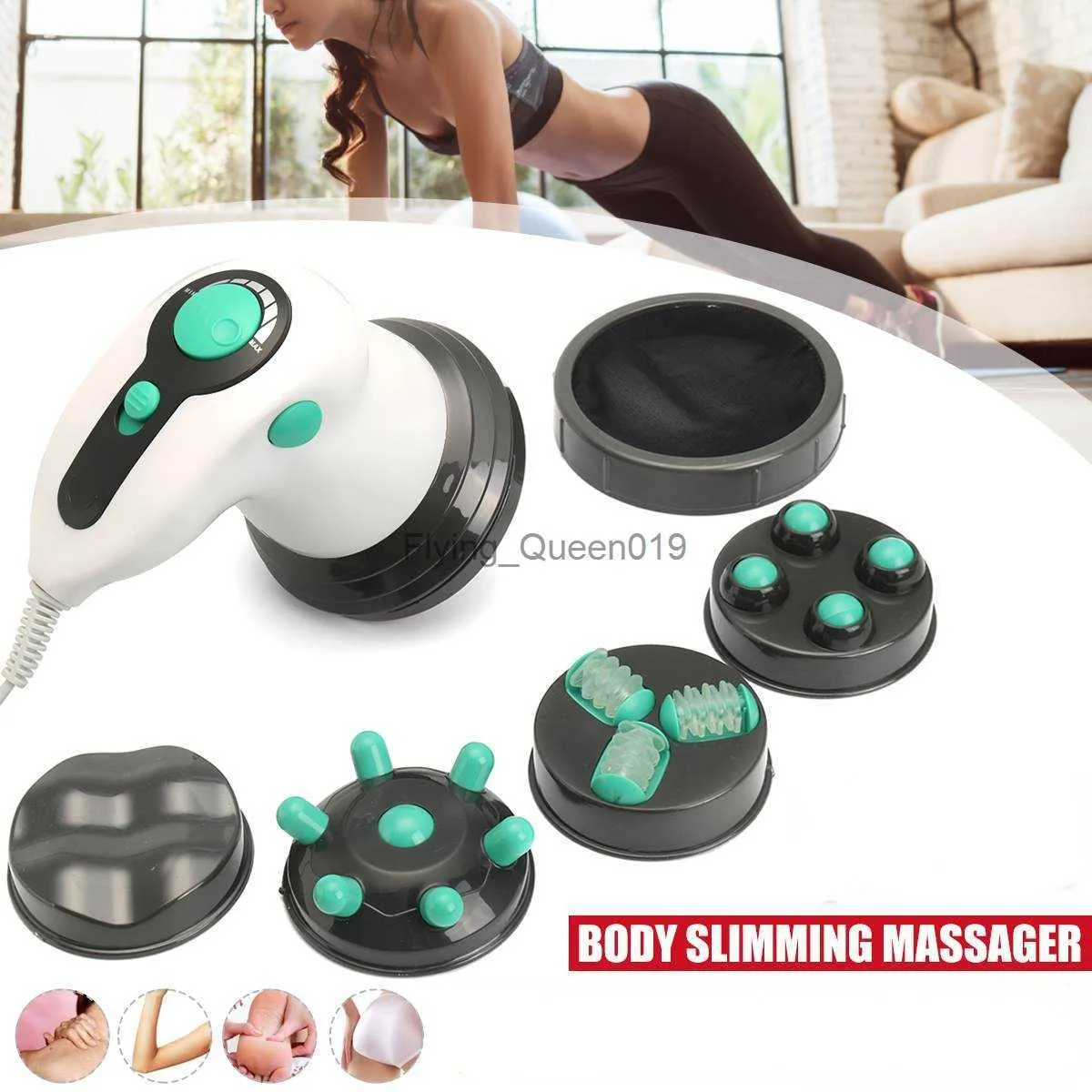 6 In 1 handheld cellulitis Massager 3D elektrisch lichaam Slimmen Massager Infrarood anti -cellulitis voor armbeen Hip Belly Professional HKD230812