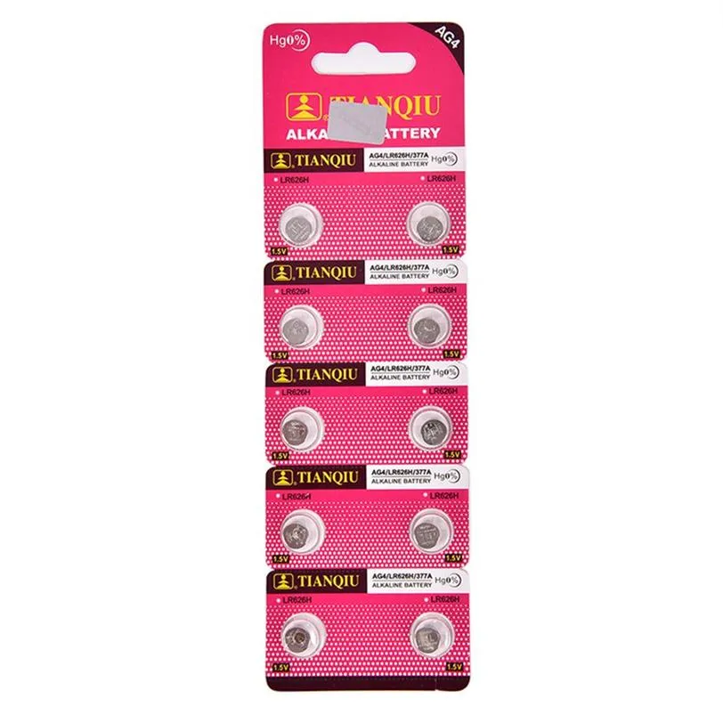 X AG4 377A 377 LR626 SR626SW SR66 LR66 376 Alkaline Button Cell Watch Coin Battery Batteries268N324h