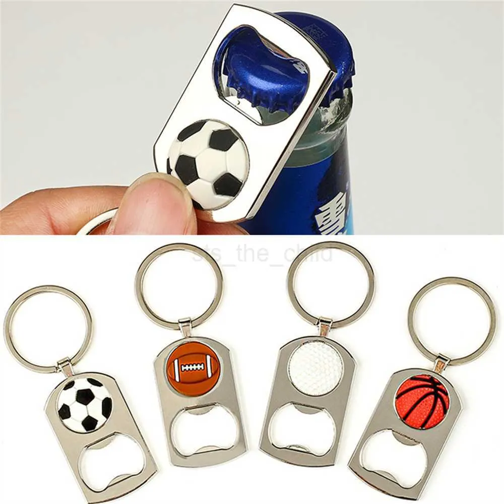 Anahtarlıklar kordonlar moda cazibesi spor topu anahtarlık boya metal şişe açıcı basketbol futbolu anahtar zincirli araba çantası kolye parti hediyelik