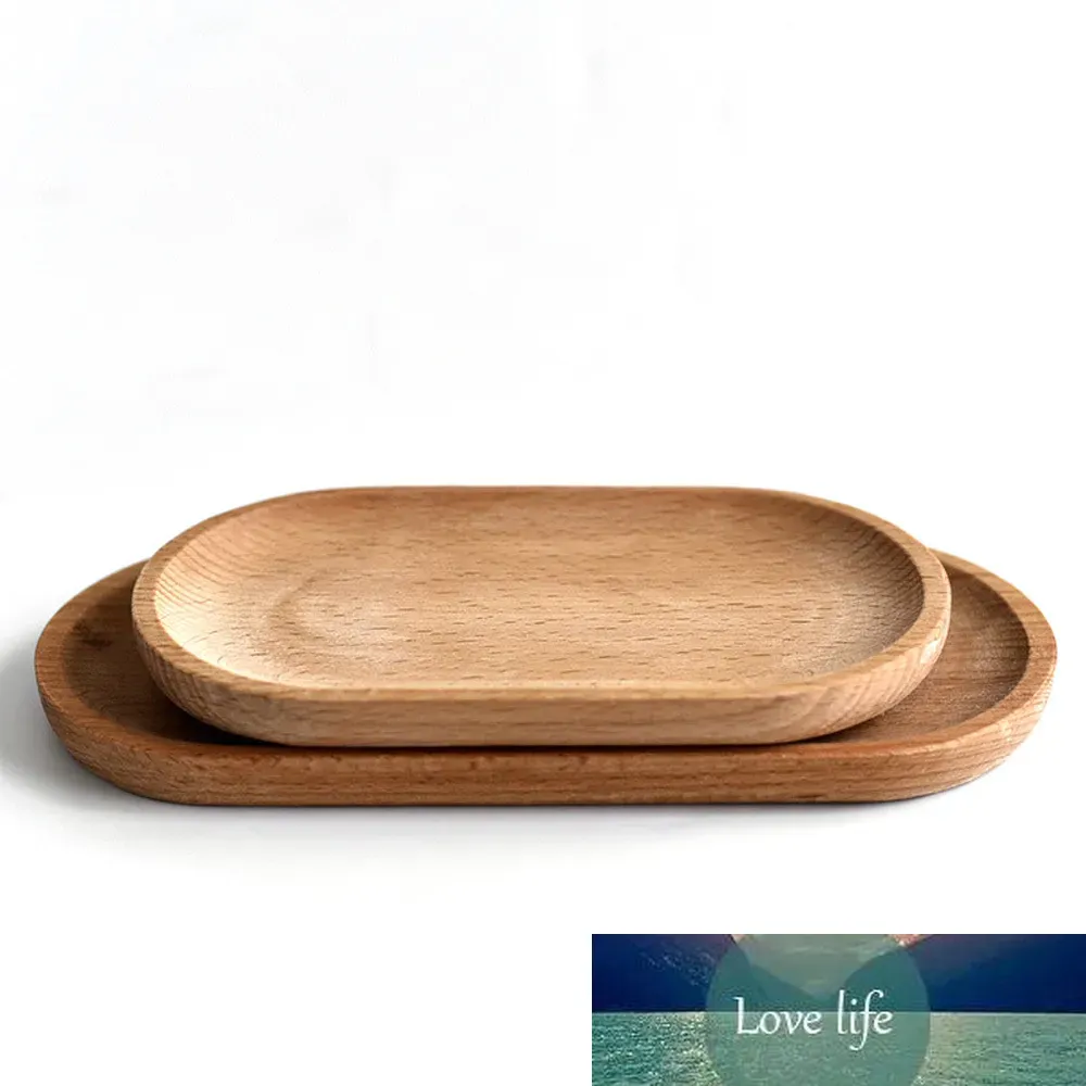 New Wood Serving Plate Retro Wood Square & Round Serving Tray Fruit Dessert Cake Snack Candy Platter Wooden Tableware