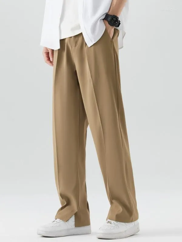 2023 Summer Mens Casual Pants Breathable Polyester Korean Fashion