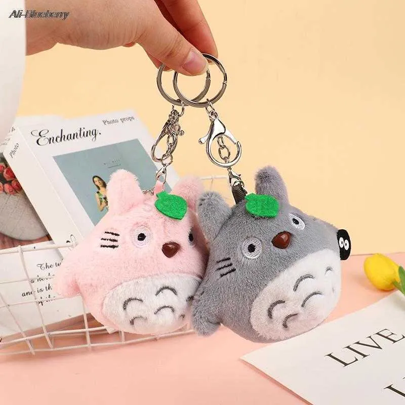 Keychains Lanyards Mini My Neighbor Totoro Plush Toy Nieuw Kawaii Anime Totoro Keychain Toy Gevulde pluche totoro poppen speelgoed voor kinderen cadeau