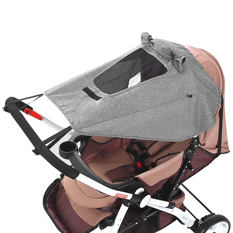 Barnvagnsdelar Tillbehör universell Baby Barnvagn Tillbehör Sun Shade UV Protection Sunshade Carriage Canopy Cover för barnvagn Spädbarn Bilstol Visor 230812