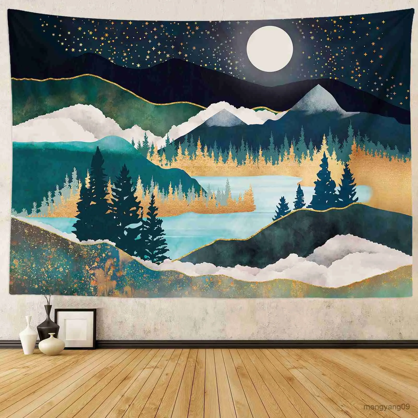 Nature Landscape Mountain Mountain Wall Tapestry Wall Hanging Forest ...