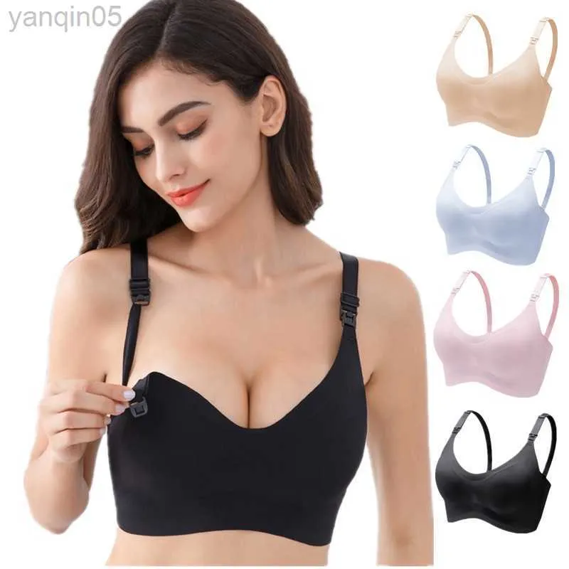 Maternity Intimates New Maternity Bra Nursing Bras Pregnancy Cothes for Pregnant Women Underwear Breastfeeding Bra Soutien Gorge Femme No Trace HKD230812