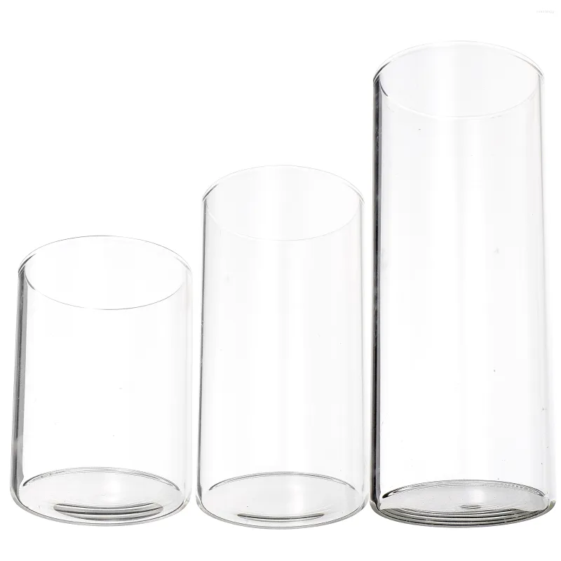 Candle Holders Clear Glass Cup Shades Jar Candles Pillar Household Cylinders