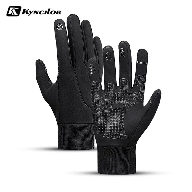 Sporthandschuhe Männer Frauen Winter wasserdes warmes thermisches Fleece Antislip Touchscreen Outdoor Running Ski Snowboard 230811