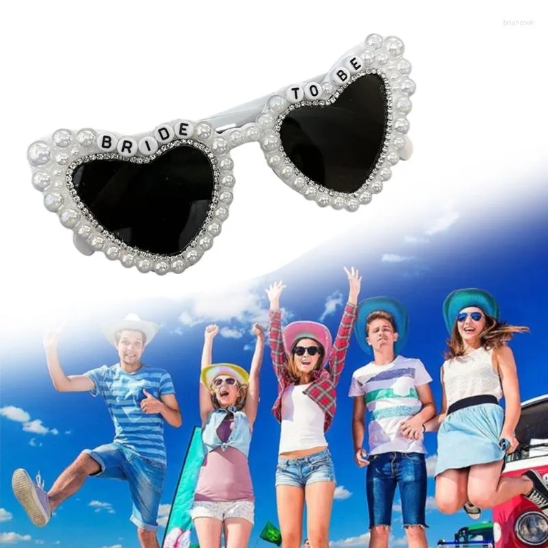 نظارة شمسية لؤلؤة اللؤلؤ المشاركة العزوبية لحفل نظارات الماس دش هدية إسقاط