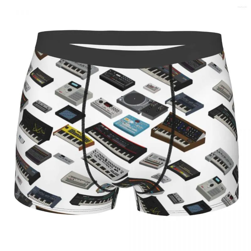 Underpants Men Boxer Shorts Sintetizzatore Sintetizzatore Collezione di ventole 808 Polyester biancheria intima homme