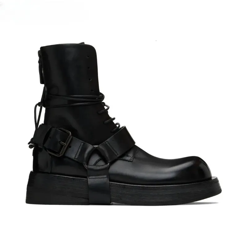 Boots Boutique Mens Shoes البريطانية الجلود السميكة ذات الاتجاه الناري الصخري الخريف والشتاء 230811