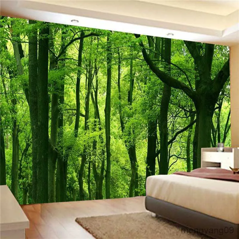 Tapestries Home Decor Hanging Tapestry Green Forest Beach Lake Landscape Wall Art Tapestry Aesthetic Yoga Mat Beach Towel R230812