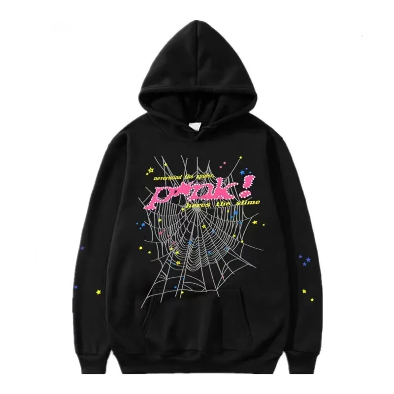 24 Designer Hoodie der Thug 5 Trapstar Men Women Sweat à sweat de haute qualité Print Spider Web Graphic Pinkshirts Y2K Pullovers S-2XL