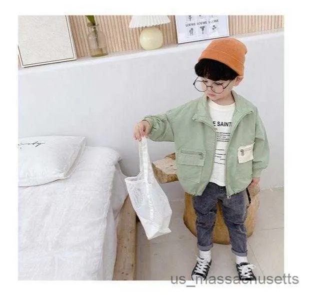 Джакеки для мальчиков мода на молнии пиджаки детские повседневные куртки с пальцами весенняя осень детская одежда R230812