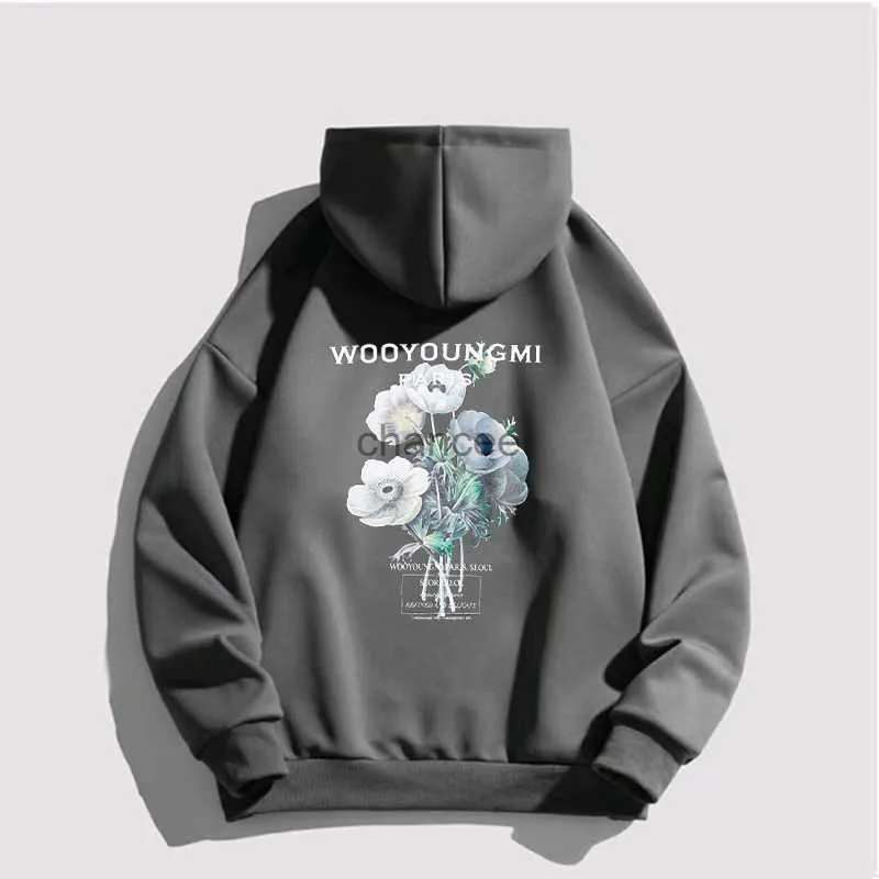 2023 Korea Studio Wooyoungmi Designer Fashion Brand Printing Hoodie Overdimensionerad långärmad en hoodie Men Women Jacket Top Clothes HKD230725