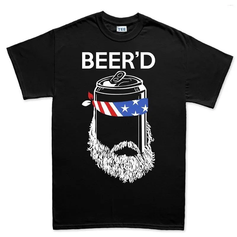 Camicie da uomo jhpkjtop tee cotone umori uomini crewneck birra alla barba hipster redneck camicia divertente