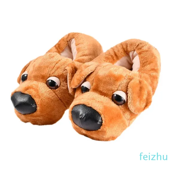 Lifelike Animal Slippers Puppy Designer Men Winter House Shoes Men's Soft Slippers Funny Man Home Shoes Fuzzy Slippers Unisex