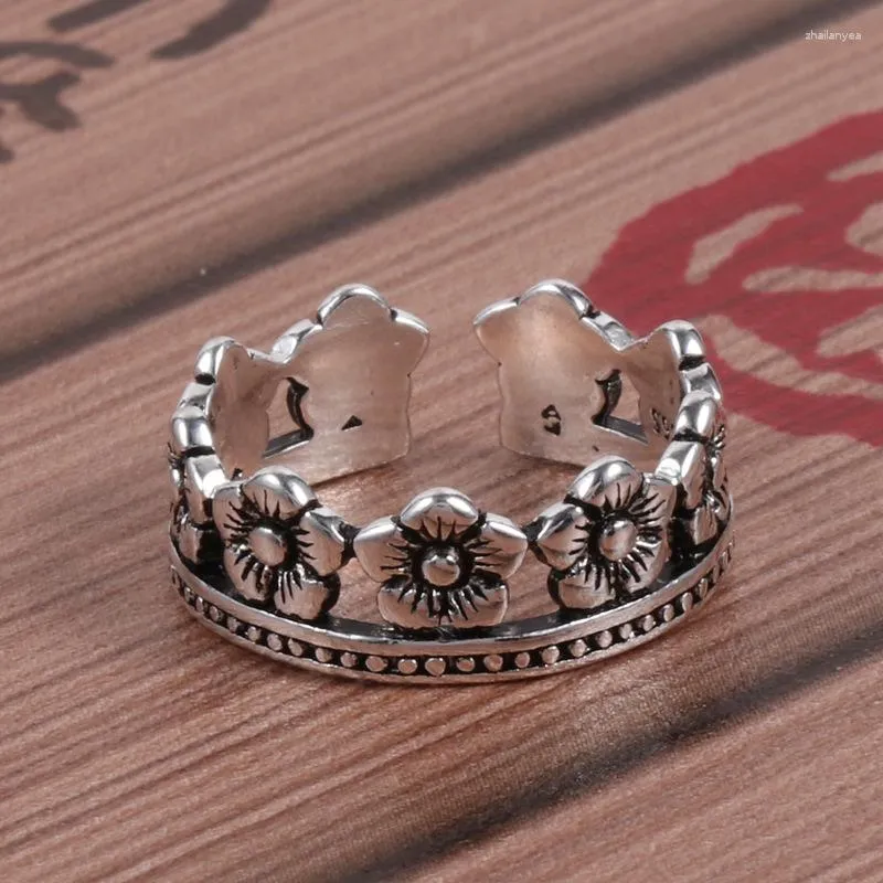 Anelli di nozze coreana Etnic Crown semplice per donne Finger Finge Female Bohémien Vintage Fancy Jewelry