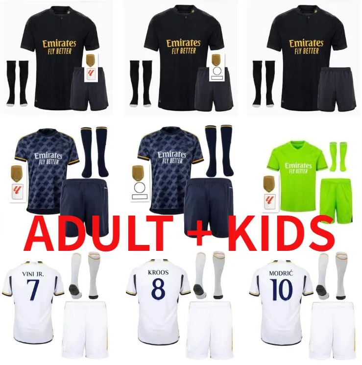 23 24 Bellingham Vini Jr Soccer Jerseys Kroos Courtois Tchouameni 2023 2024 GK Football Shirt Real Madrids Camavinga Rodrygo Camisetas Men Preshifics ashorls adil