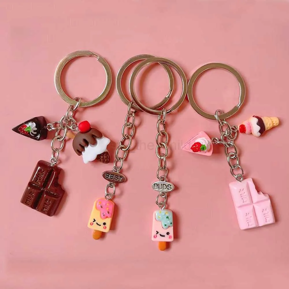 Dessert Keychain Cute Dessert Keychain Charm Lovely Resin Food