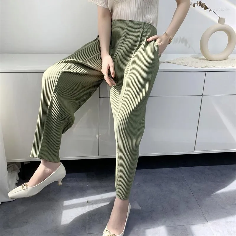 Pantalones de tela para mujer 2025 delgada