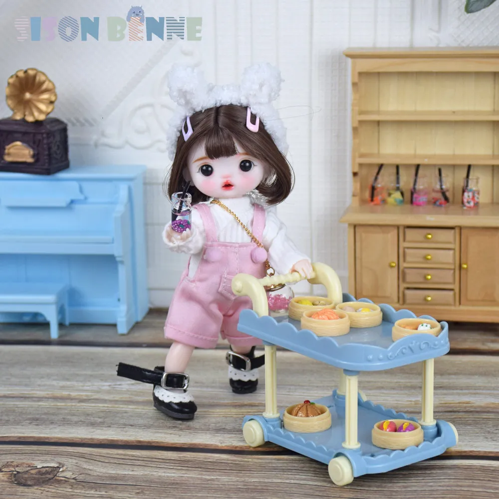 Dolls Sison Benne 112 BJD Doll Mini Girl Girl Full Set y compris le maquillage S tenues 230811