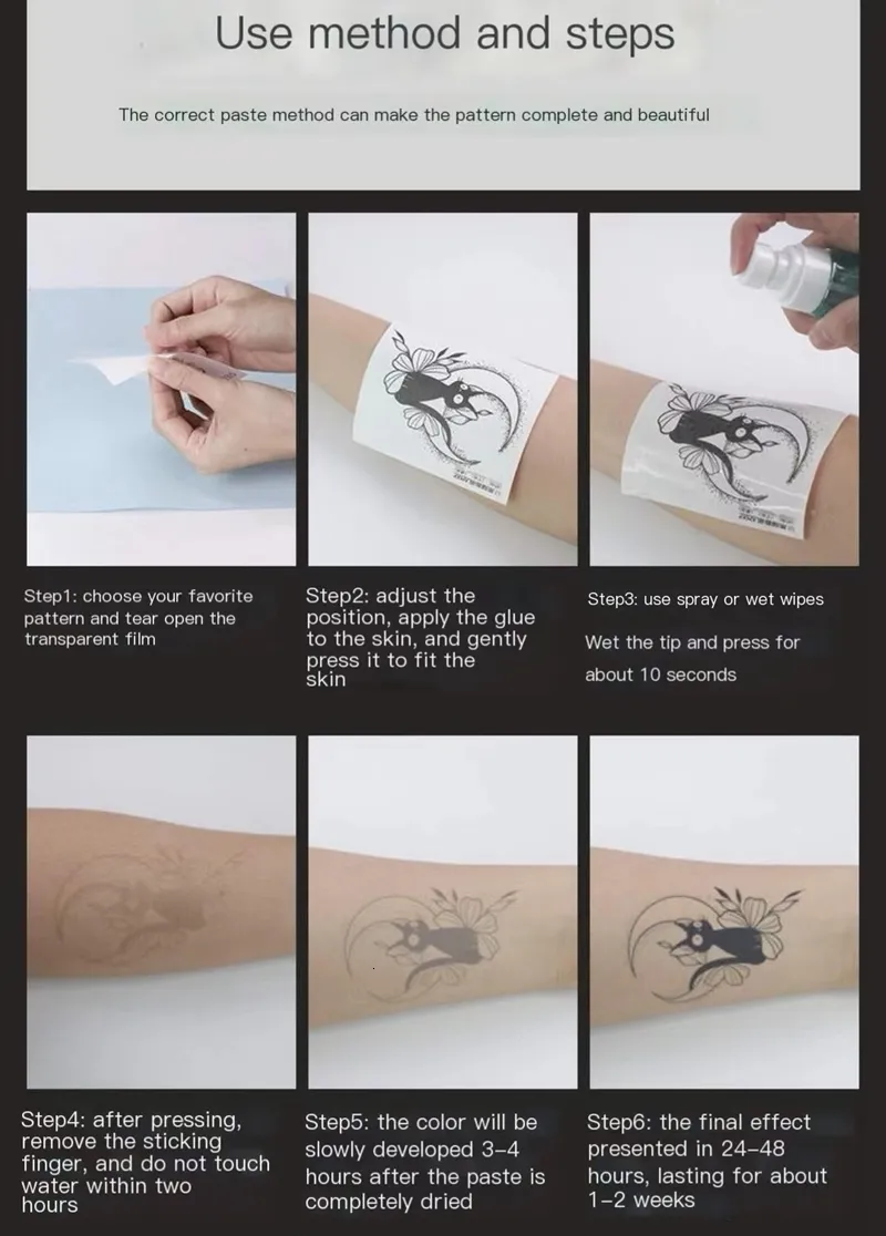 Temporary Tattoo Paper Tattoo Sticker Water Decal Film - China