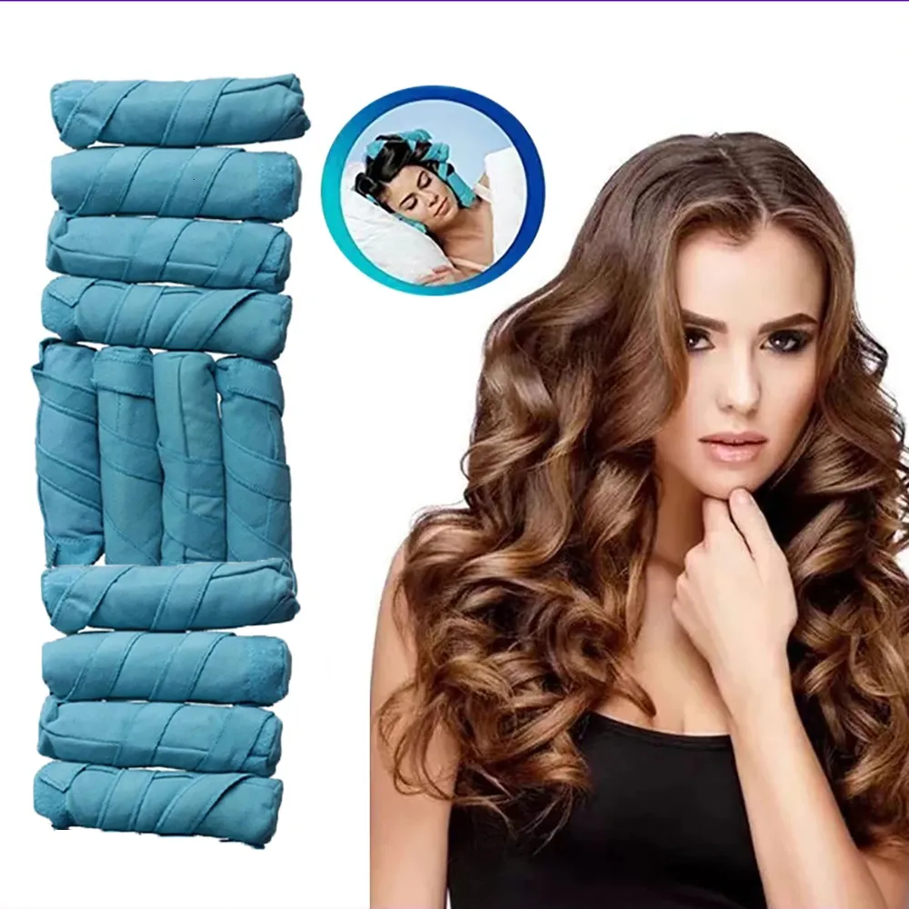 Save Big on Bulk Hair Rollers 12psc Hair Curler No Heat Set Long Cotton  Hair Rollers For Women Heatless Curls Overnight Sleeping DIY Magic Hair