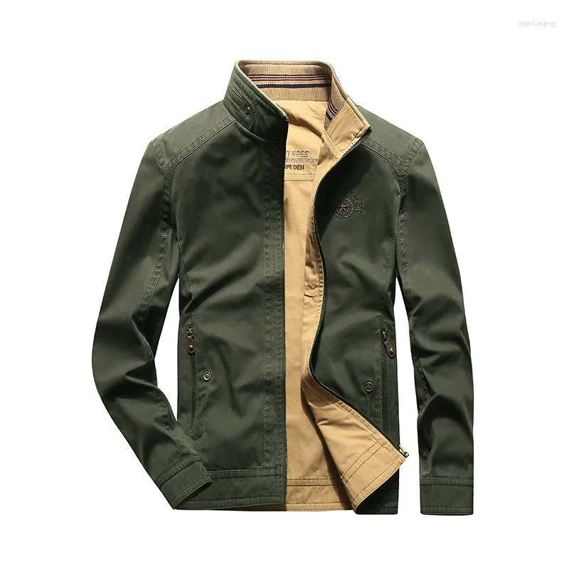 Vestes pour hommes manteaux d'hiver froids manteau uniforme militaire cardigan extérieur en plein air aveczipper