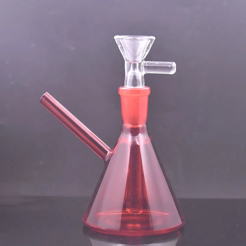 Portable Glass Beaker Bong with 14mm Female Hookahs Downstem Male Bowl Thick Bottle Dab Rig Water Bongs Recycler Ash Catcher with Male Glass Oil Burner Pipe Wholesale