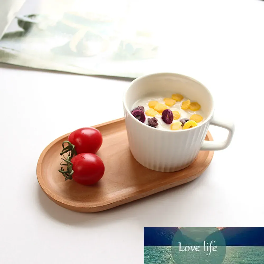 Plateau En Bois Rond Pour Service - Assiette à Dessert, Plateau à Snacks, Moderne