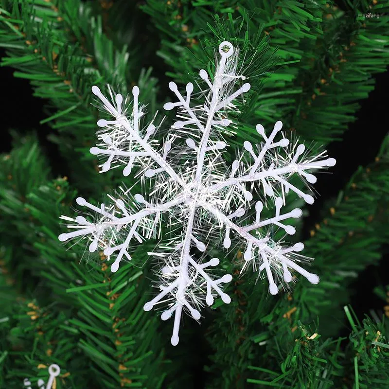 Decoraciones navideñas 30 piezas de 11 cm Decoración de árboles de copos de nieve artificiales Nieves falsos copos de nieve para el hogar Noel