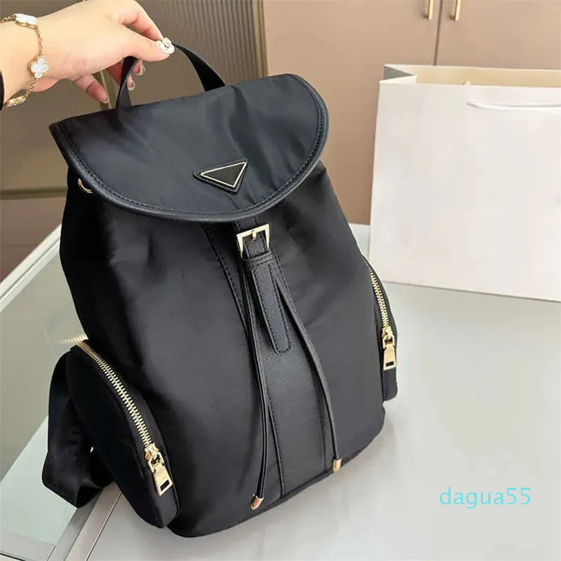 Fashion Nylon Backpack Men Designer Book Bookbag Women Backpacks Black Handbag Big School Sac Unisexe Pack