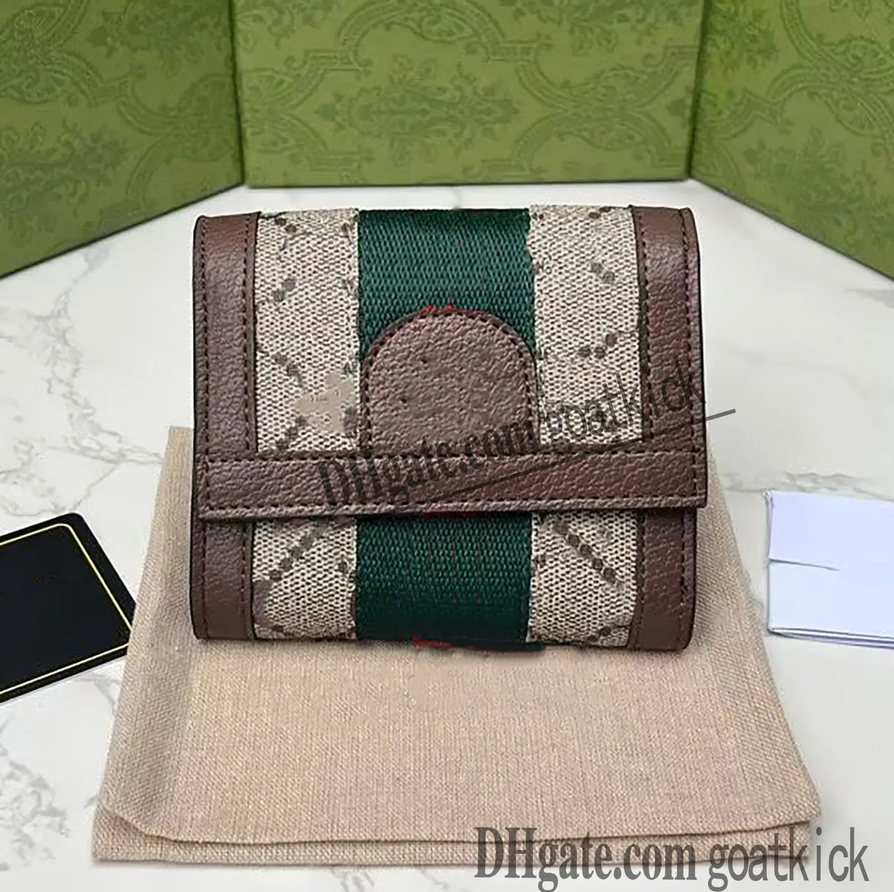 Korthållare Ophidia Card Case Wallet Mini Clutch Jumbo Kort plånböcker Korthållare Purse Woman Mens Designer Coin Purses Pouch äkta läder G238124D