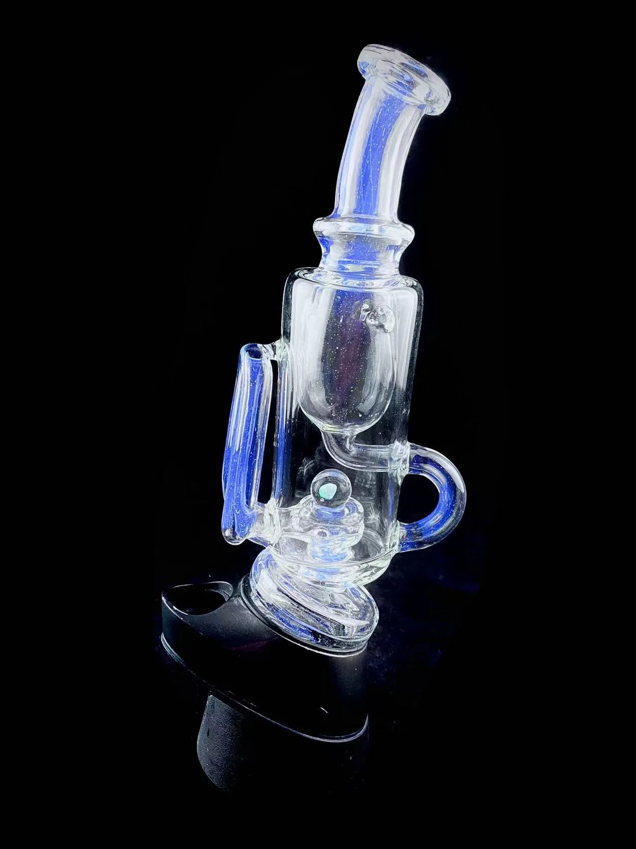 Top en verre de type Incycler à narguilé pour pic coloré avec un blanc secret et ajouter une opale à l'intérieur, seulement le dessus en verre pas de fond E-Rig