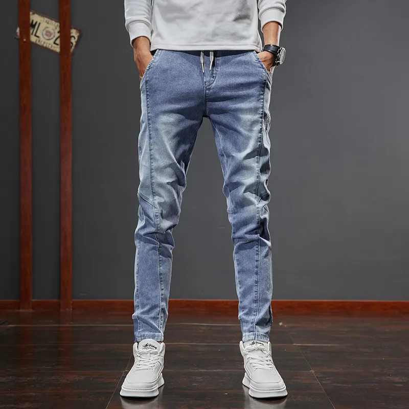 Men's Jeans Latest Autumn/Winter Loose Fit Fashion Slim Fit Casual Fashion Strap Jeans Durable and Practical Wear 230812