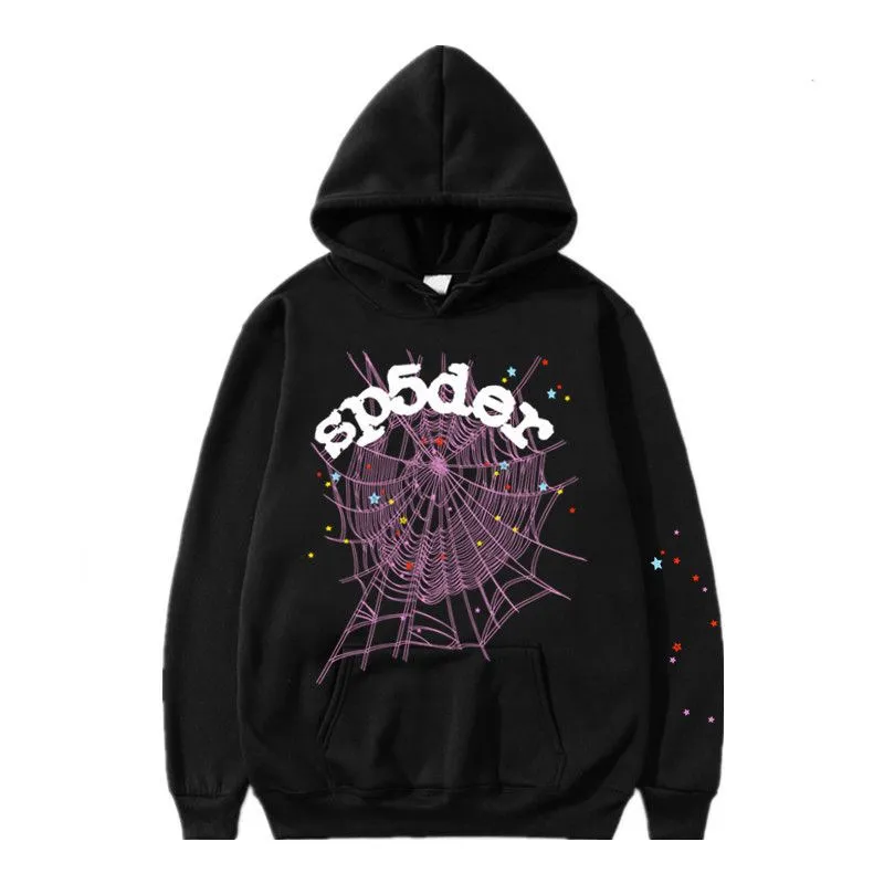 spider OG WEB HOODIE ブラックパーカー Sp5der OG Web Studded Zip Hoodie Black Men's - FW24 - US