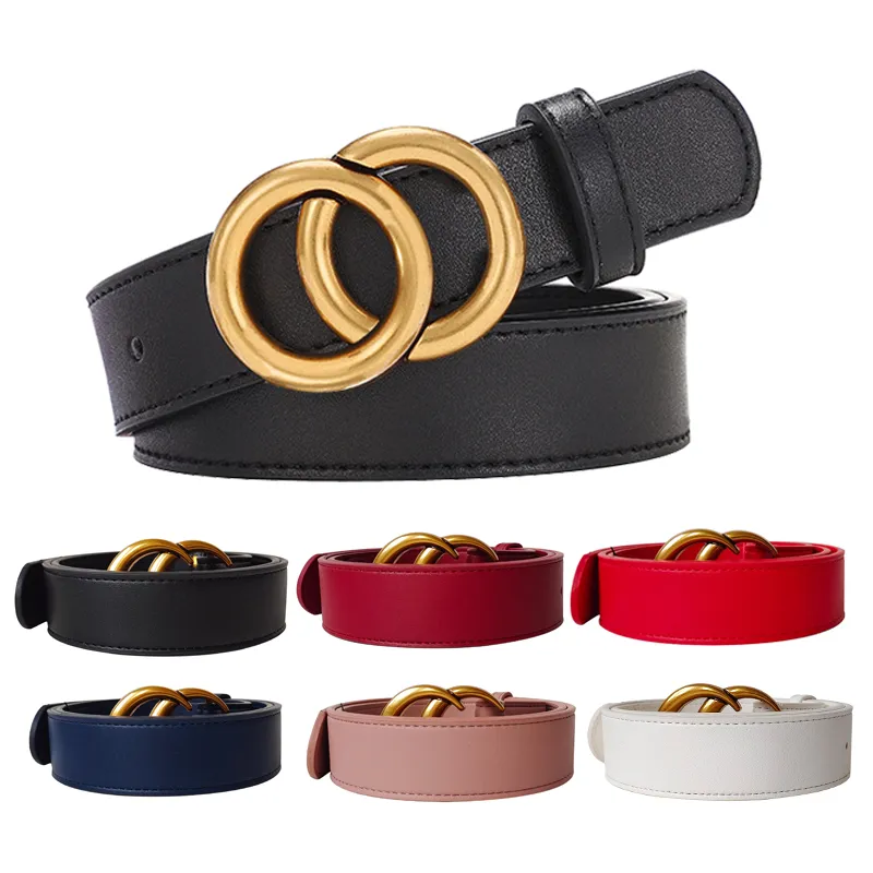 Designer Belt Men Women Belt Fashion Belts Smooth Big Buckle Real leather Classical Strap Ceinture 2.0cm 3.0cm 3.4cm 3.8cm Width Black White Red Pearl 20 Styles