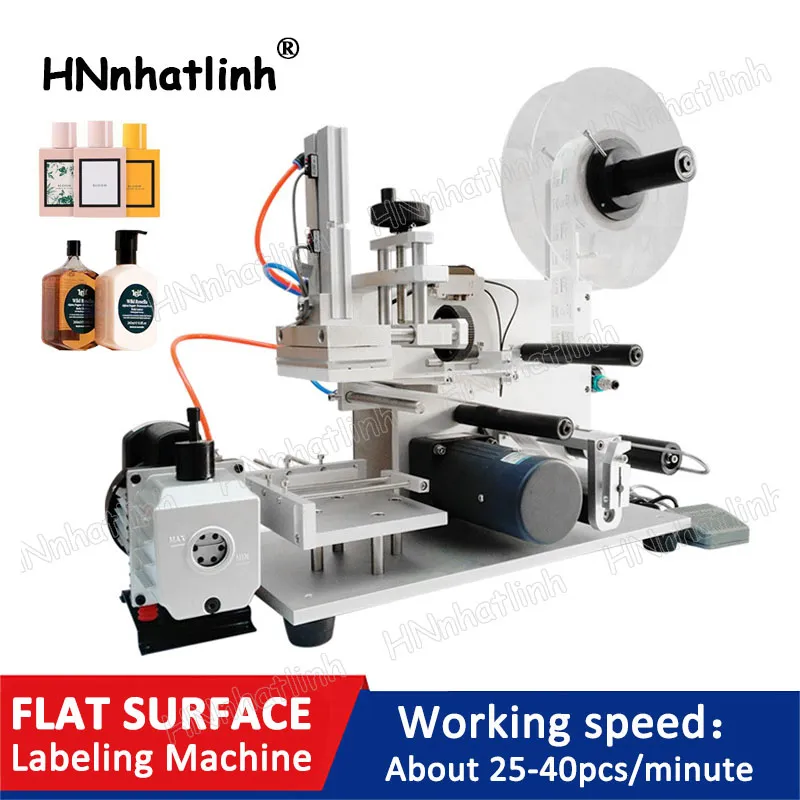 Machine d'étiquetage de surface plate automatique Étiquette inférieure Applicateur Applicateur Bouteille carrée Box Boxe Box Packing LT-60