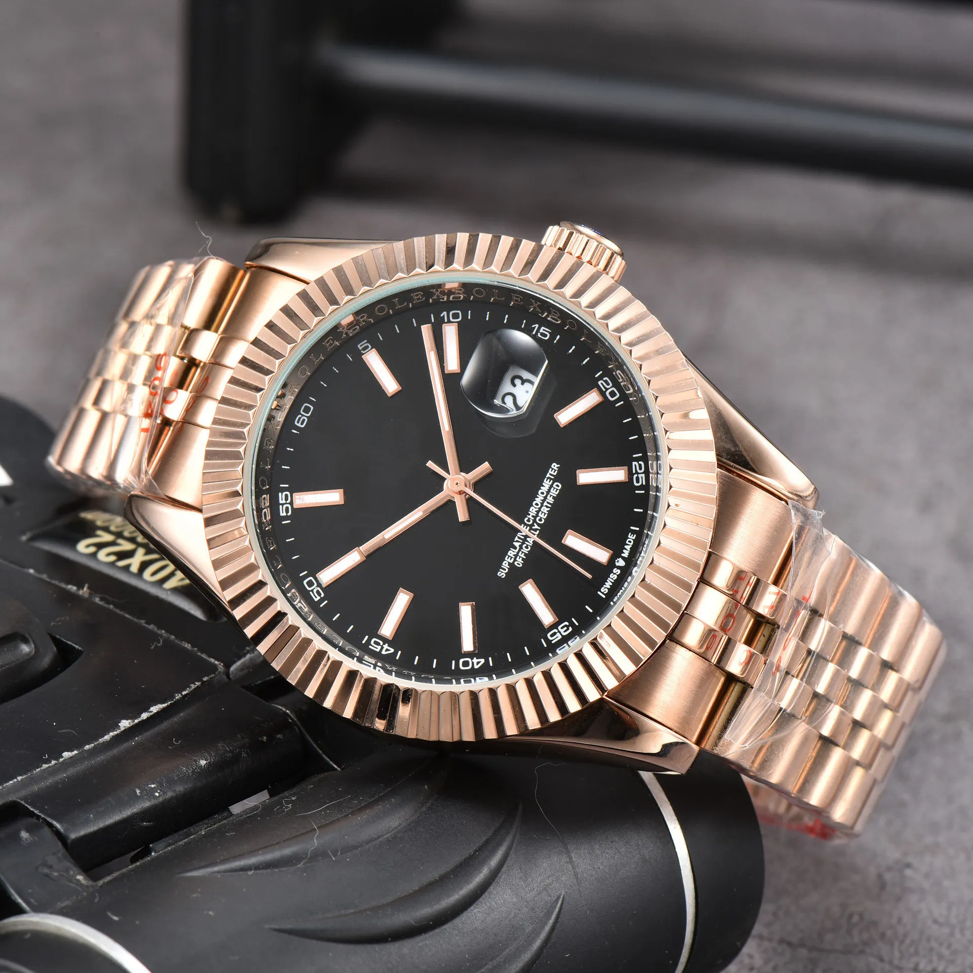 40mm décontracté numéro cadran montre à Quartz marque en acier maille ceinture montre pour hommes rond affaires montres de luxe horloge Relogio Feminino