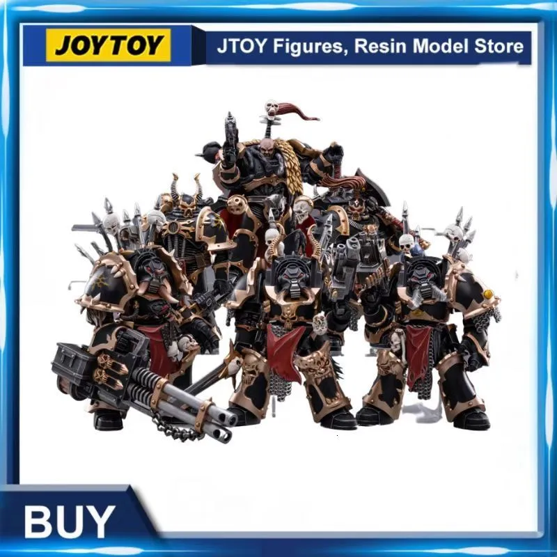 Figuras militares em estoque Joytoy 1/18 12,5cm Ação Figura 6pcs/set Chaos Warband Anime Collection Modelo Militar 230811