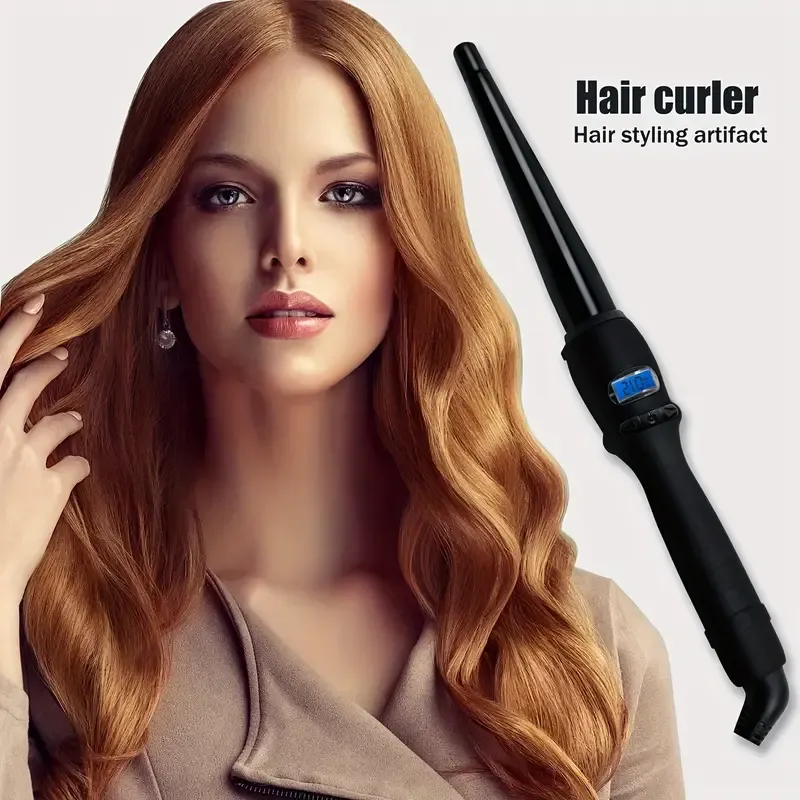 curl curling wand 0 75 to 1 25 inch professional dual voltage hair curling iron with ceramic barrel cool tip auto shut off curl curling wand for long or short curly hair details 2