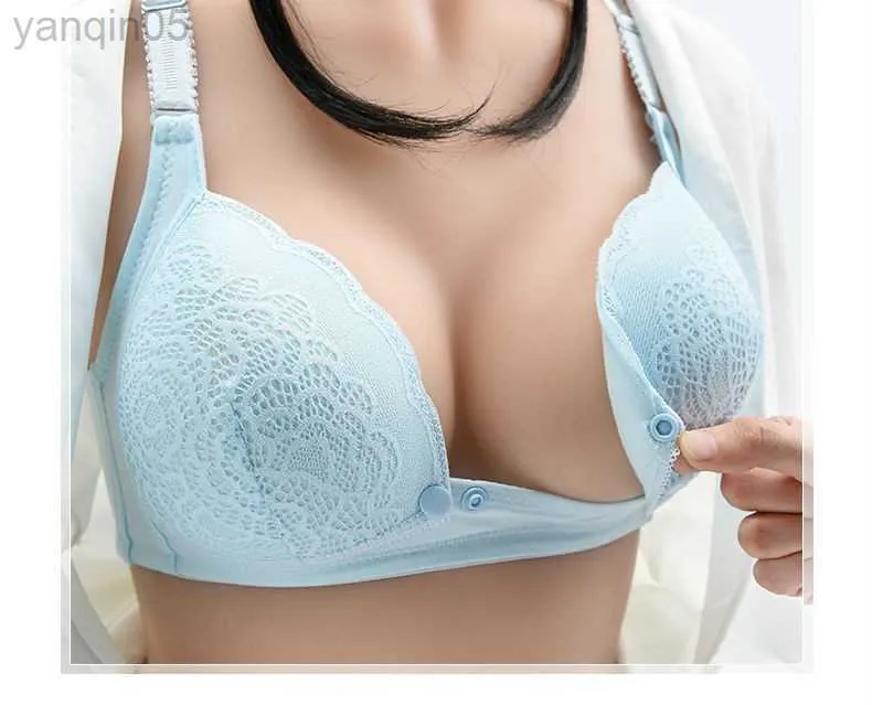 Maternity Intimates Maternity Bra Wire Free Front Closure Breastfeeding Nursing Bra Pregnant Women Sleeping Bras Maternity Bra HKD230812