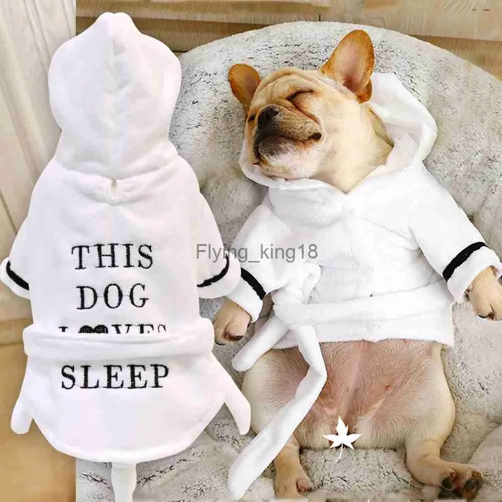 Pijama de cachorro fofo Roupas de cachorrinho de cachorro Roupas de animais de estimação macios cães casaco de gato de gato para cães médios pequenos chihuahua bulldog francês pug hkd230812