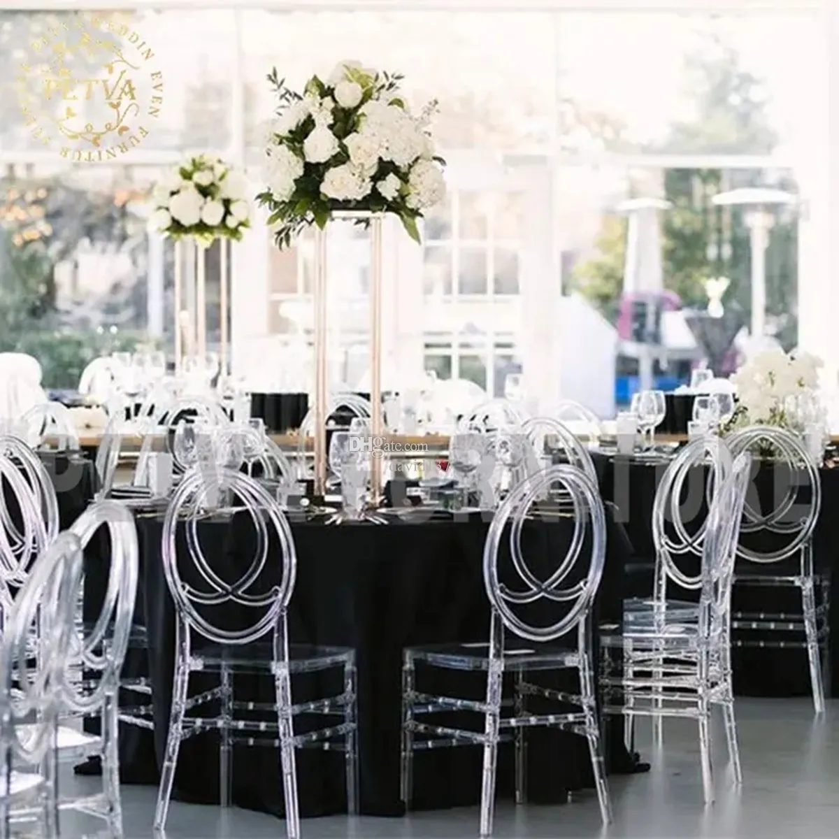 Wholesale Clear Phoenix Acrylic Cylinder Stackable Chairs Perfect
