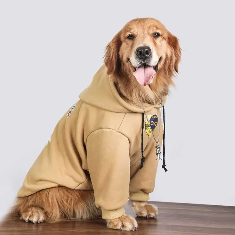 Dog Hoodie Winter Padded Thicken Dog Jacket for Medium Large Dogs Plain Jacket Windproof Hoodie Warm Jacket Pet Items HKD230814