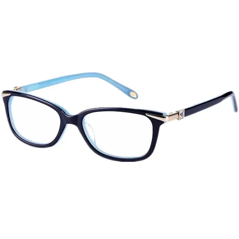 Fashion 2060 Eleglant Женская оптическая рама очки с двойным цветом рамки 52-17-140 световые рецептные очки Exquusite Искусственный алмазный храм