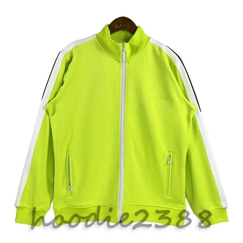 Fluorescerande grönt och andra flerfärgade schema Designer Mäns Sportwear Zipper Jacket Designer Pa Angel Women's Embroidered Alphabet Sportwear Casual Sportswear