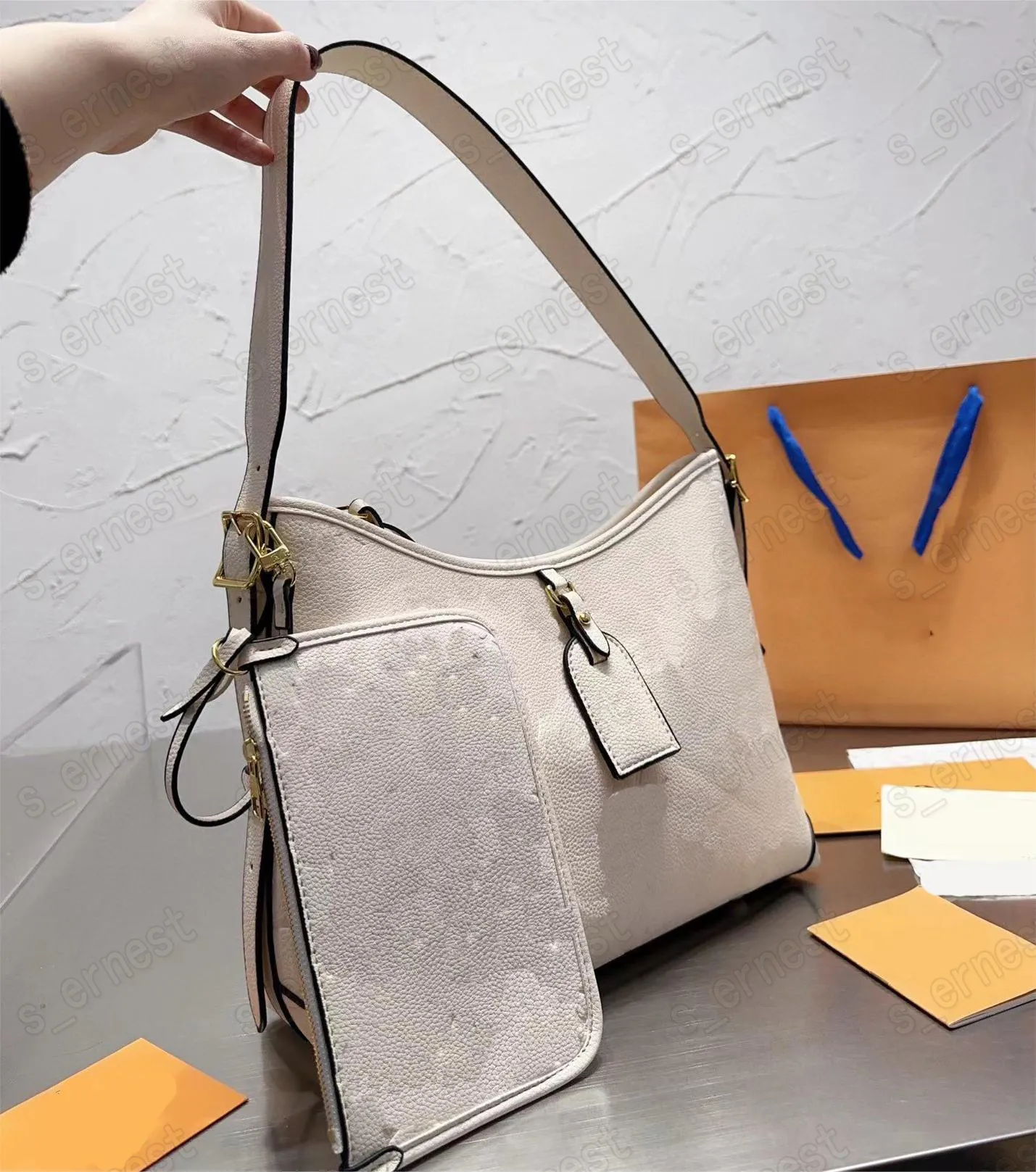 ☆ DHgate 갈색 어깨 핸드백 : 보우 매듭 디테일과 동전 지갑이있는 코팅 된 캔버스 가죽 토트 빈티지 스타일 | 신상품 바로 구매