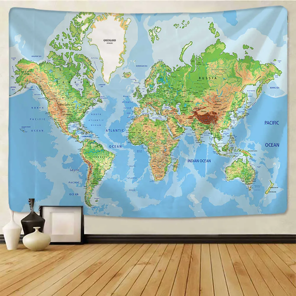 Tapestry wall map sale