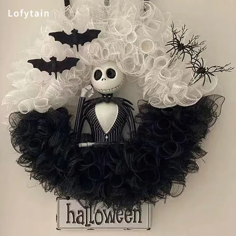 Other Event Party Supplies Lofytain Halloween Pumpkin King Jack Garland Bat Spider Holiday Party Atmosphere Decoration Ghost Festival Party Decor 230811